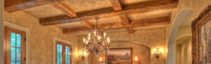 Beautiful log home ceiling, Entryway with timbers